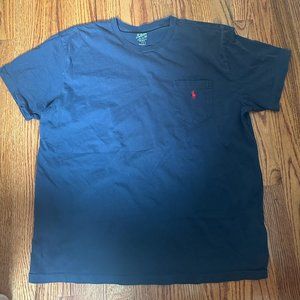 Ralph Lauren, Classic Fit Soft Cotton Crewneck T-Shirt, Faded Navy Blue, Large